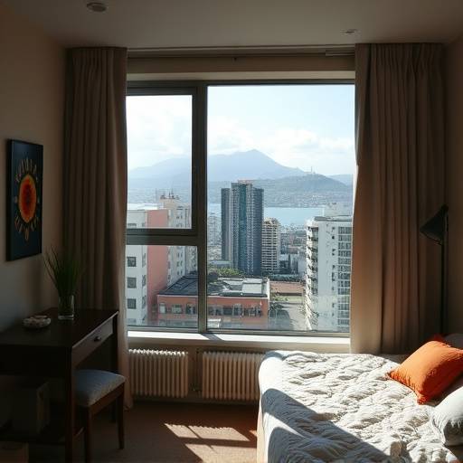 Image of a studio apartment in Green Point with city views